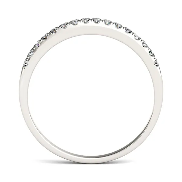 0.16 CTW DEW Round Forever One Moissanite Band in 14K White Gold