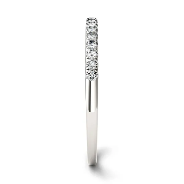 0.16 CTW DEW Round Forever One Moissanite Band in 14K White Gold
