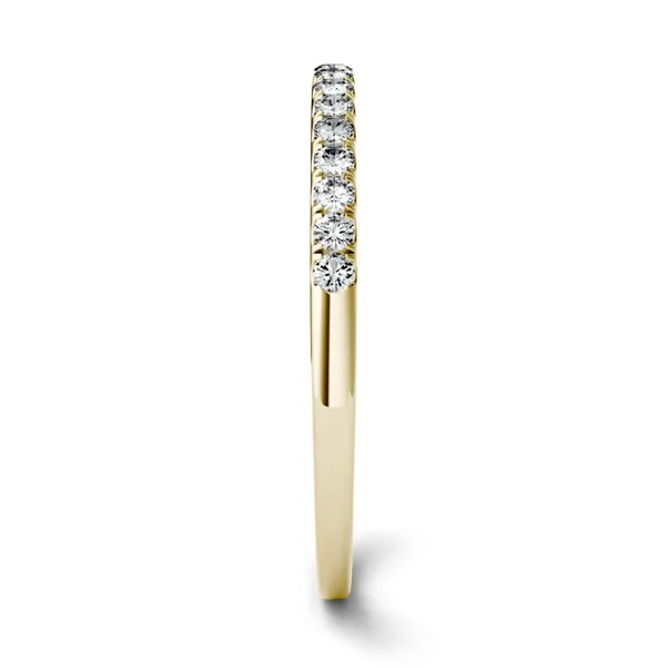 0.16 CTW DEW Round Forever One Moissanite Band in 14K Yellow Gold