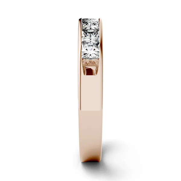 1.89 CTW DEW Princess Forever One Moissanite Channel Set Anniversary Band in 14K Rose Gold