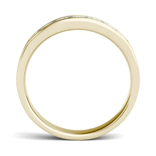 1.89 CTW DEW Princess Forever One Moissanite Channel Set Anniversary Band in 14K Yellow Gold