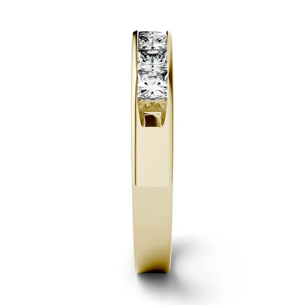 1.89 CTW DEW Princess Forever One Moissanite Channel Set Anniversary Band in 14K Yellow Gold