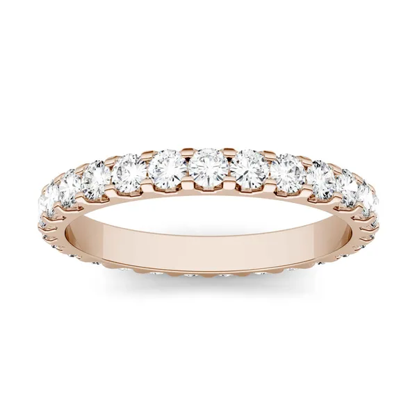 1 1/15 CTW Round Caydia Lab Grown Diamond Eternity Band 18K Rose Gold