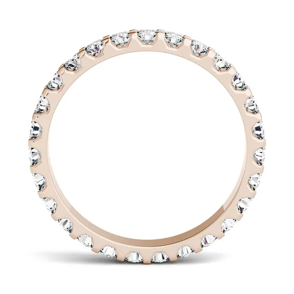 1 1/15 CTW Round Caydia Lab Grown Diamond Eternity Band 18K Rose Gold