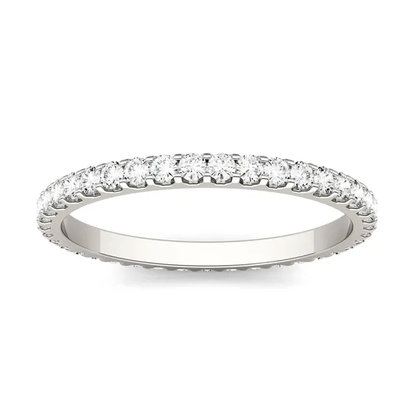 5/8 CTW Round Caydia Lab Grown Diamond Eternity Band 18K White Gold