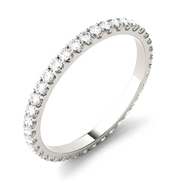 5/8 CTW Round Caydia Lab Grown Diamond Eternity Band 18K White Gold