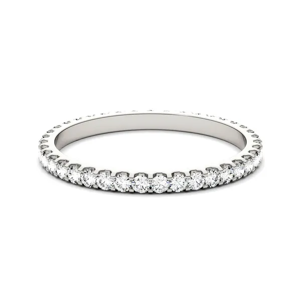 5/8 CTW Round Caydia Lab Grown Diamond Eternity Band 18K White Gold