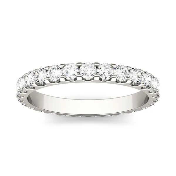 1 1/15 CTW Round Caydia Lab Grown Diamond Eternity Band 18K White Gold