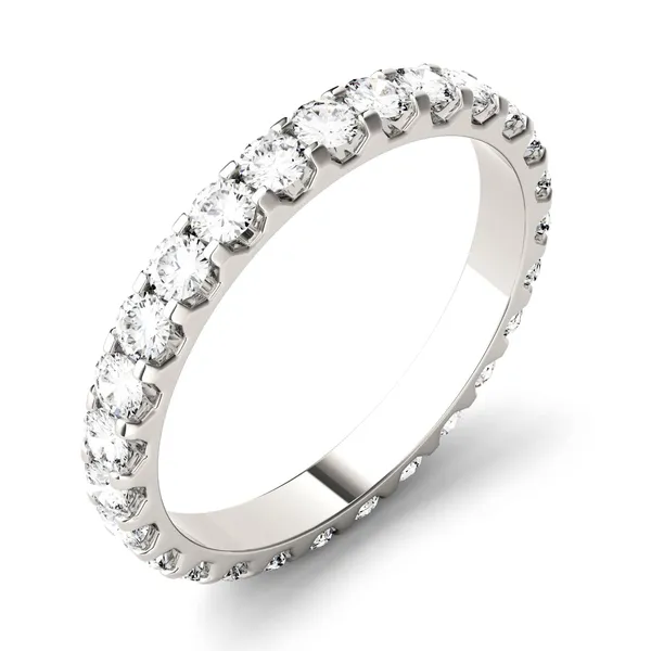 1 1/15 CTW Round Caydia Lab Grown Diamond Eternity Band 18K White Gold