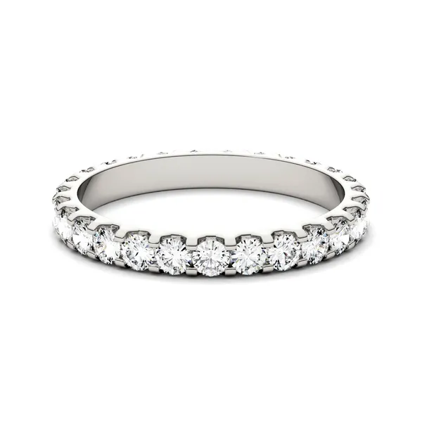 1 1/15 CTW Round Caydia Lab Grown Diamond Eternity Band 18K White Gold