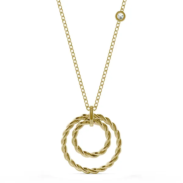 Ouro Edition Double Rope Circle Necklace in 14K Yellow Gold