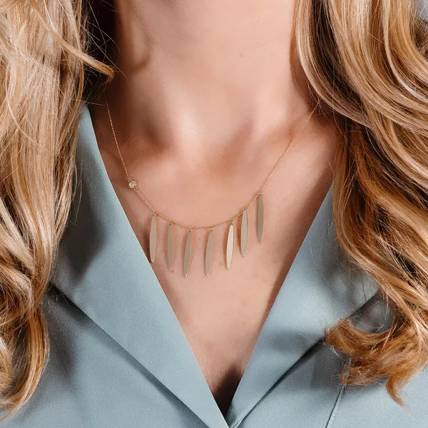 Ouro Edition Large Fringe Necklace in 14K Yellow Gold