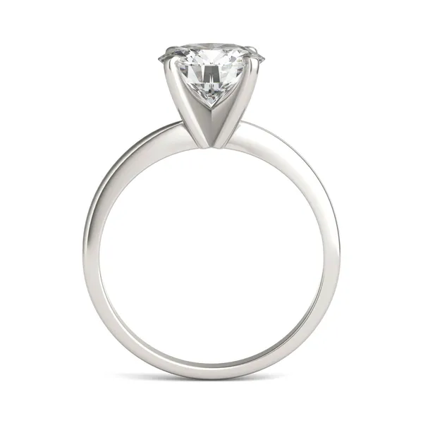 2.73 CTW DEW Round Forever One Moissanite Solitaire Engagement Ring in Platinum