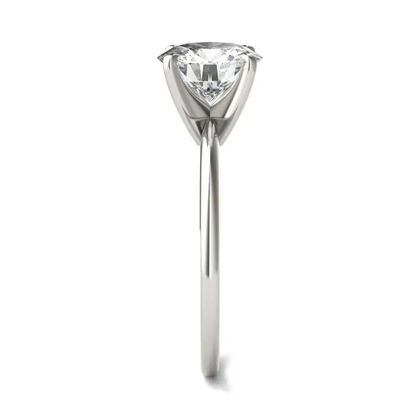 2.73 CTW DEW Round Forever One Moissanite Solitaire Engagement Ring in Platinum