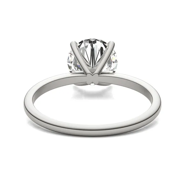 2.73 CTW DEW Round Forever One Moissanite Solitaire Engagement Ring in Platinum