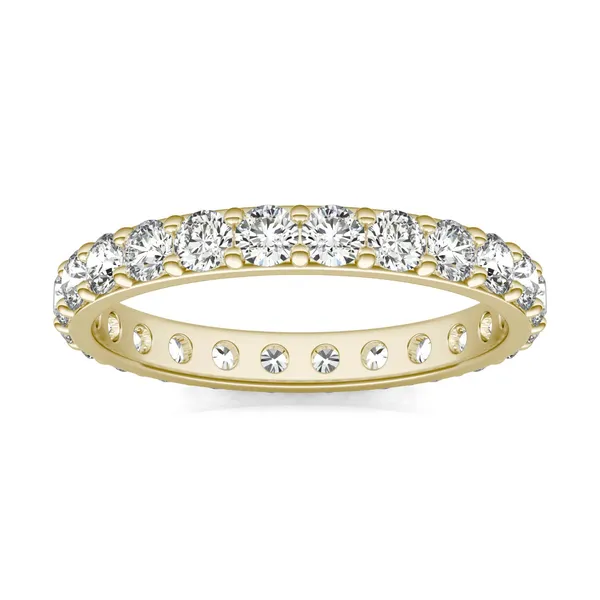 1 1/3 CTW Round Caydia Lab Grown Diamond Shared Prong Eternity Band 18K Yellow Gold