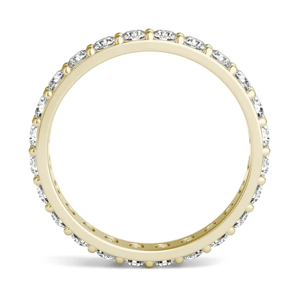 1 1/3 CTW Round Caydia Lab Grown Diamond Shared Prong Eternity Band 18K Yellow Gold