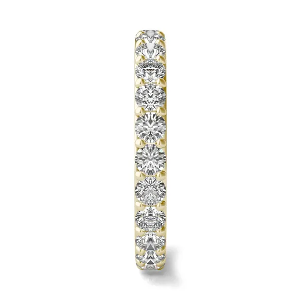 1 1/3 CTW Round Caydia Lab Grown Diamond Shared Prong Eternity Band 18K Yellow Gold