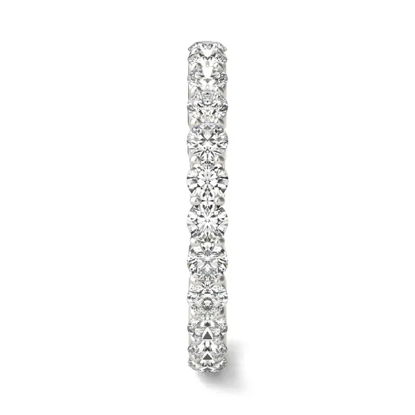 1 1/3 CTW Round Caydia Lab Grown Diamond Scallop Edge Eternity Band Ring 18K White Gold