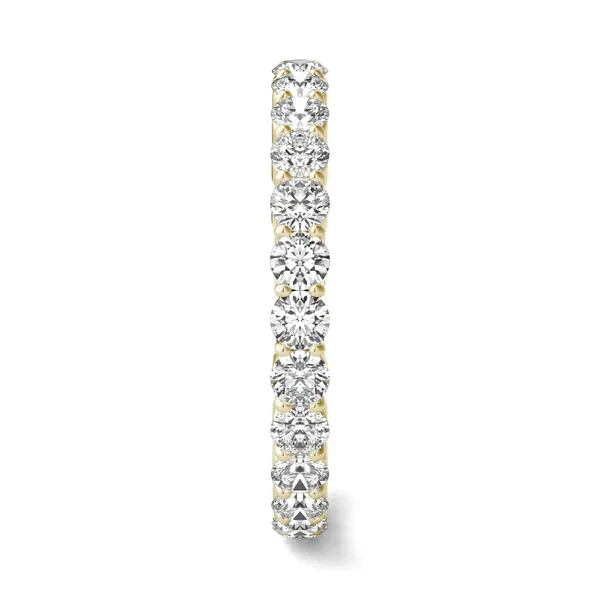 1 1/3 CTW Round Caydia Lab Grown Diamond Scallop Edge Eternity Band Ring 18K Yellow Gold