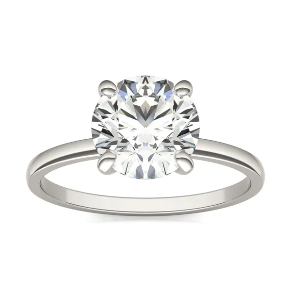 2.00 CTW Round Caydia Lab Grown Diamond Classic Solitaire Ring 14K White Gold