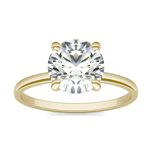 2.00 CTW Round Caydia Lab Grown Diamond Classic Solitaire Ring 14K Yellow Gold