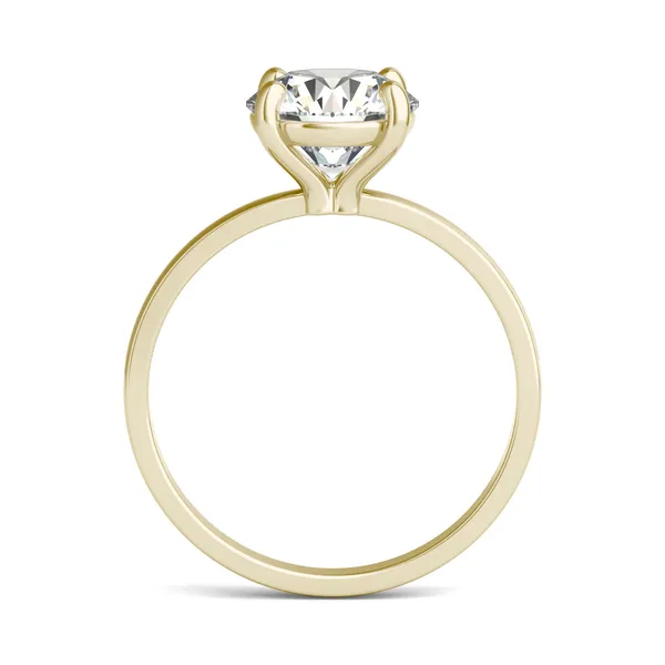 2.00 CTW Round Caydia Lab Grown Diamond Classic Solitaire Ring 14K Yellow Gold