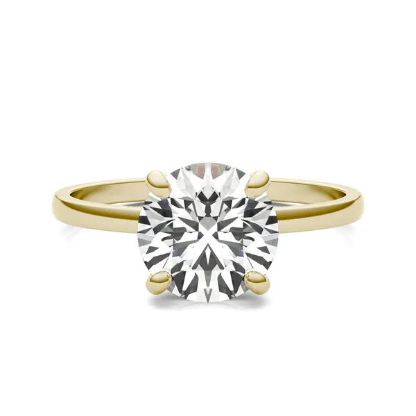2.00 CTW Round Caydia Lab Grown Diamond Classic Solitaire Ring 14K Yellow Gold
