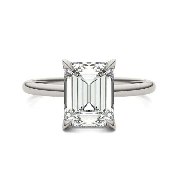 3.00 CTW Emerald Caydia Lab Grown Diamond Ring 18K White Gold