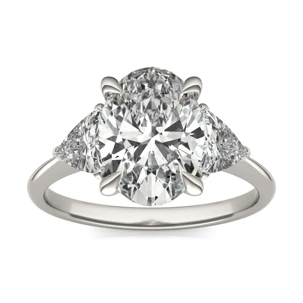 2.50 CTW Oval Caydia Lab Grown Diamond Three-Stone Ring