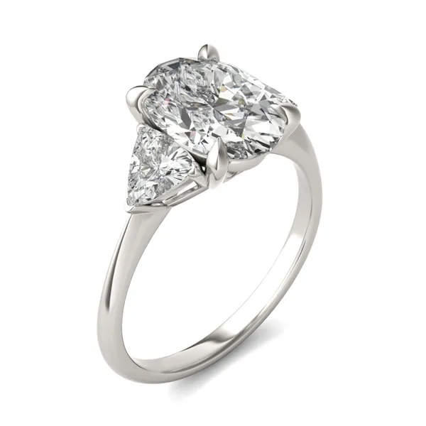 2.50 CTW Oval Caydia Lab Grown Diamond Three-Stone Ring