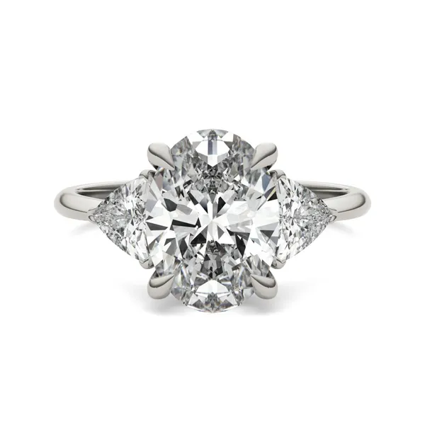 2.50 CTW Oval Caydia Lab Grown Diamond Three-Stone Ring