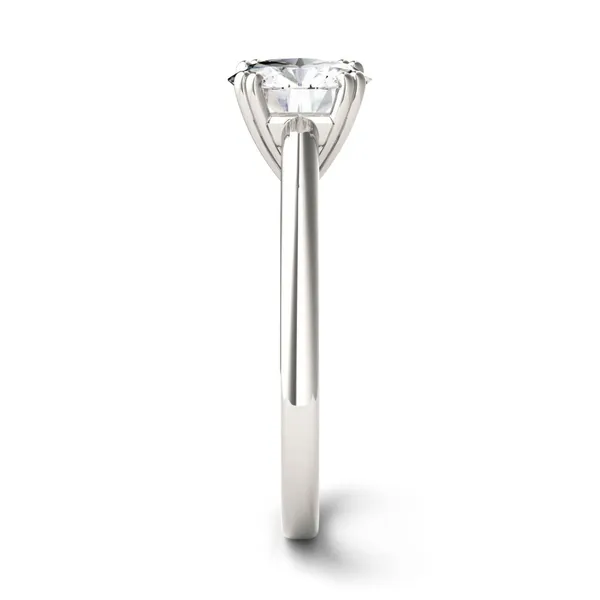 1.50 CTW DEW Round Forever One Moissanite Double Prong Solitaire Engagement Ring in 14K White Gold