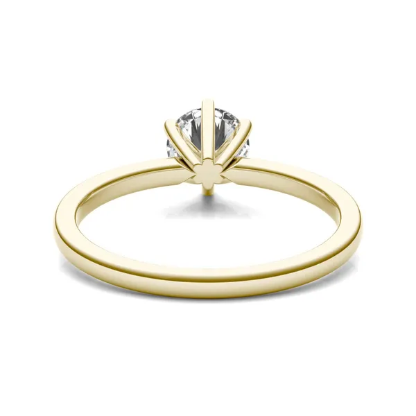 3/4 CTW Round Caydia Lab Grown Diamond Six Prong Solitaire Engagement Ring 18K Yellow Gold
