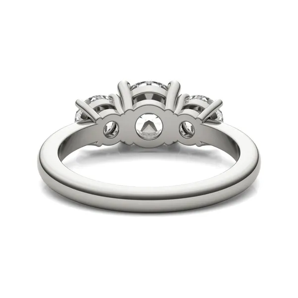 2 CTW Round Caydia Lab Grown Diamond Classic Three Stone Engagement Ring in 18K White Gold
