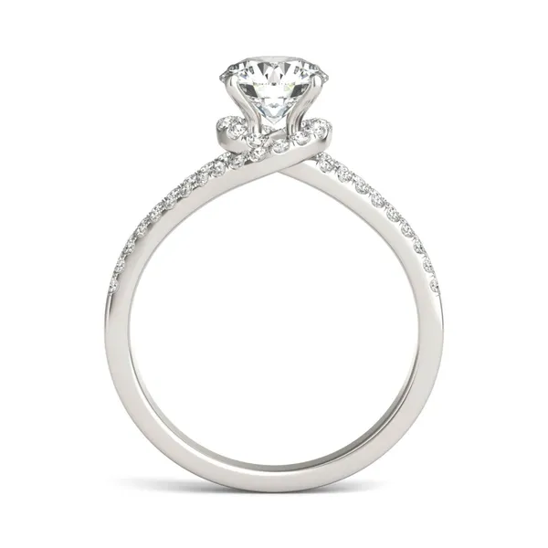 1 1/3 CTW Round Caydia Lab Grown Diamond Infinity Loop Engagement Ring 14K White Gold