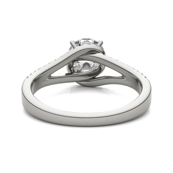 1 1/3 CTW Round Caydia Lab Grown Diamond Infinity Loop Engagement Ring 14K White Gold