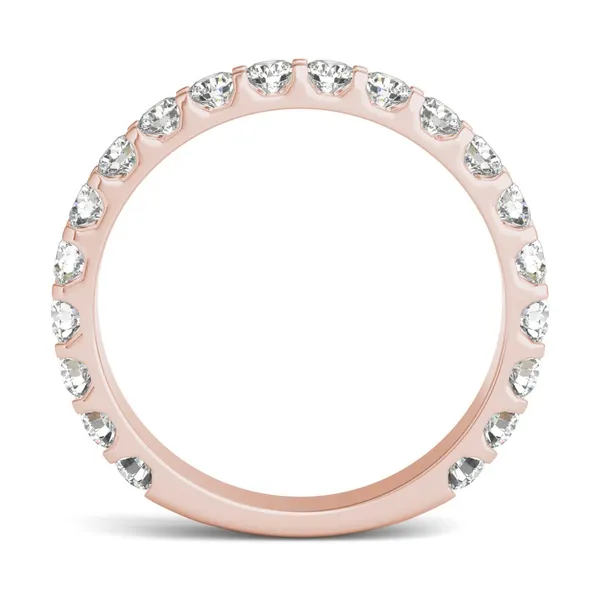1 CTW Round Caydia Lab Grown Diamond Shared Prong Anniversary Band 18K Rose Gold