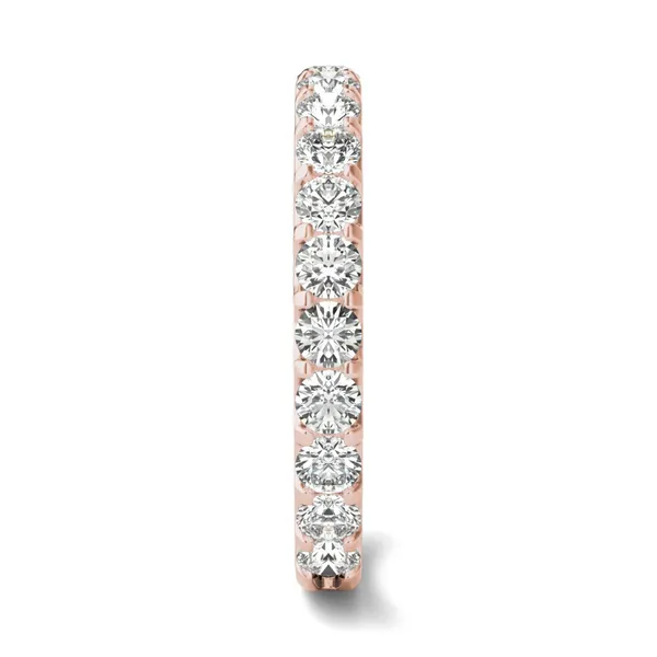 1 CTW Round Caydia Lab Grown Diamond Shared Prong Anniversary Band 18K Rose Gold