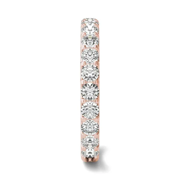 1 CTW Round Caydia Lab Grown Diamond Shared Prong Anniversary Band 14K Rose Gold