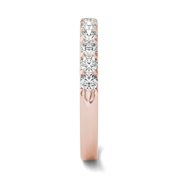 1/2 CTW Round Caydia Lab Grown Diamond Classic Wedding Band 18K Rose Gold