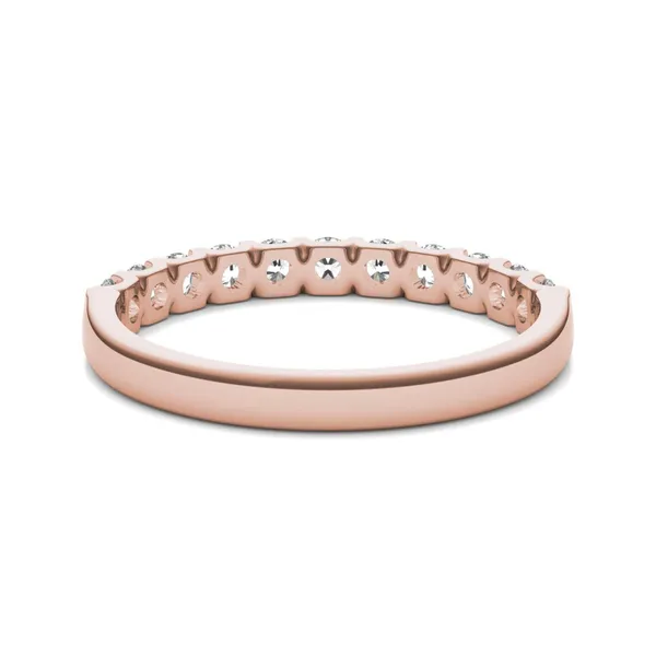 1/2 CTW Round Caydia Lab Grown Diamond Classic Wedding Band 18K Rose Gold