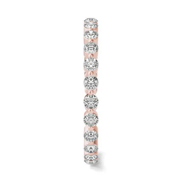 3/4 CTW Round Caydia Lab Grown Diamond Single Prong Eternity Band 18K Rose Gold