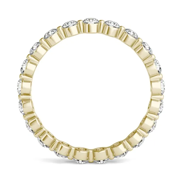 1 CTW Round Caydia Lab Grown Diamond Single Prong Eternity Band 18K Yellow Gold