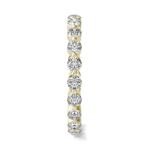 1 CTW Round Caydia Lab Grown Diamond Single Prong Eternity Band 18K Yellow Gold