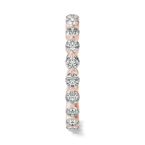 1 CTW Round Caydia Lab Grown Diamond Single Prong Eternity Band 18K Rose Gold