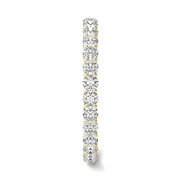 7/8 CTW Round Caydia Lab Grown Diamond Scallop Edge Eternity Band Ring 18K Yellow Gold