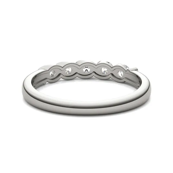 1/4 CTW Round Caydia Lab Grown Diamond Five Stone Twist Anniversary Band 14K White Gold