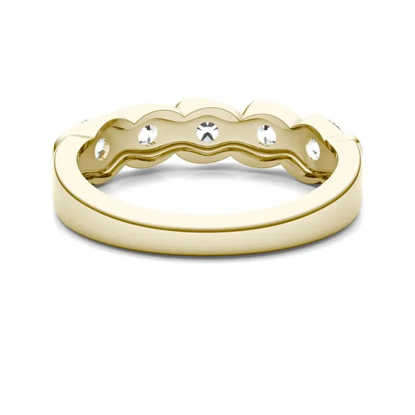 1/2 CTW Round Caydia Lab Grown Diamond Five Stone Twist Anniversary Band 14K Yellow Gold