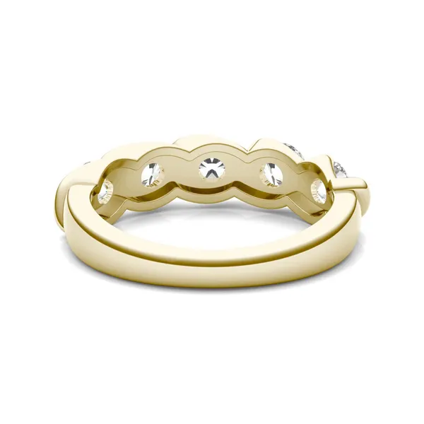 1 1/4 CTW Round Caydia Lab Grown Diamond Five Stone Twist Anniversary Band 18K Yellow Gold